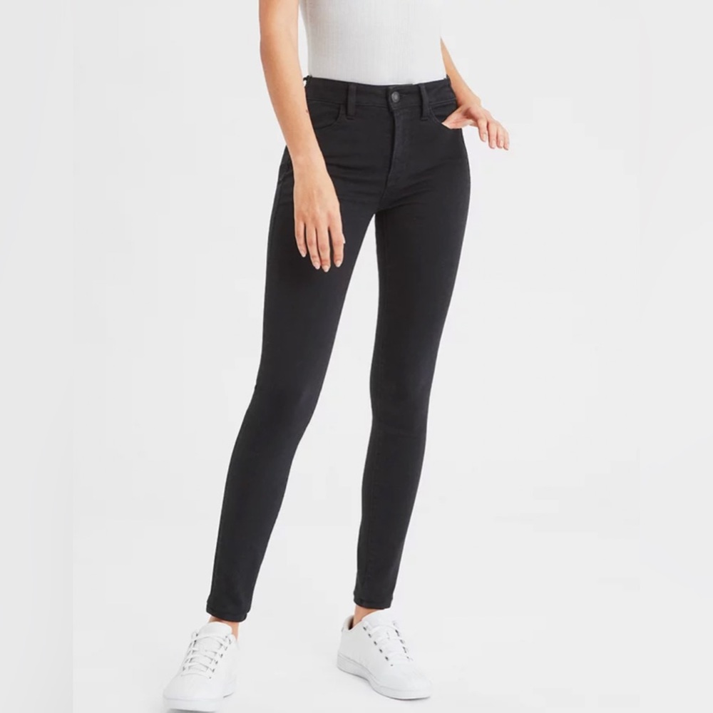 American Eagle Black Jeggings Super Stretch
